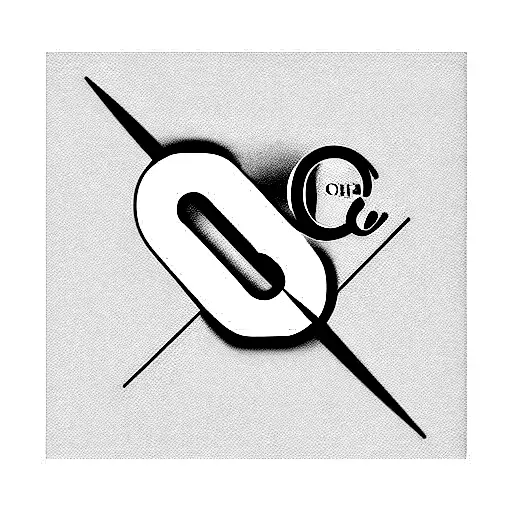letters O and C  tattoo design idea