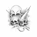Meridiem Games Blasphemous  tattoo design idea
