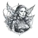 Elizabeth Olsen scarlet witch  tattoo design idea