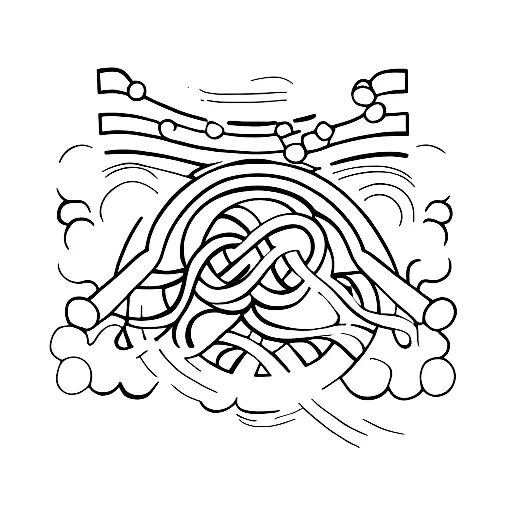 dancer, oneline tattoo design idea