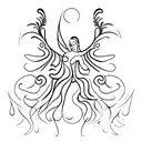 dancer, oneline tattoo design idea