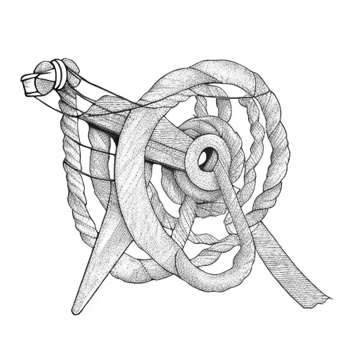 rope acces technician climbing on wind turbine tattoo design idea
