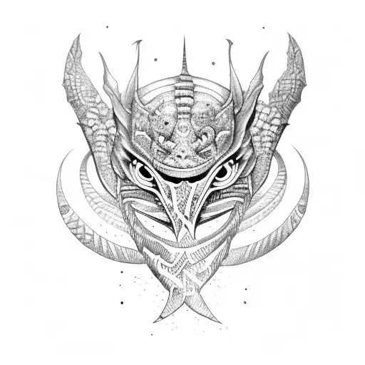 tribal barracuda tattoo design idea
