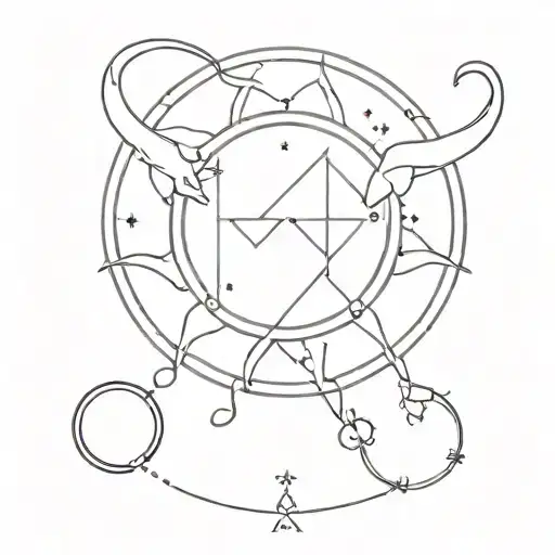 aerospace engineering and aries zodiac tattoo design idea