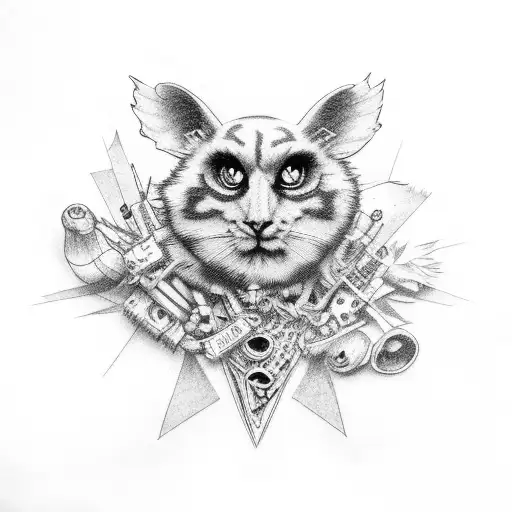 punk rock music tattoo design idea