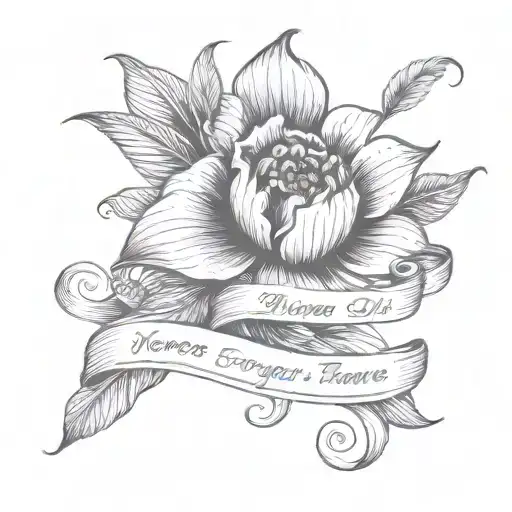 A quote in elegant script font, 'Never Forget Your Past, Embrace Your Future', embodying your belief in learning from history and looking forward tattoo design idea