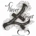 A quote in elegant script font, 'Never Forget Your Past, Embrace Your Future', embodying your belief in learning from history and looking forward tattoo design idea
