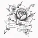 A quote in elegant script font, 'Never Forget Your Past, Embrace Your Future', embodying your belief in learning from history and looking forward tattoo design idea