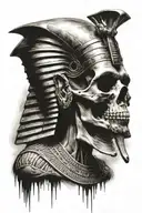Egyptian Skull (Pharaoh) tattoo design idea