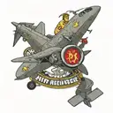 Air Force 20 years avionics b-q1b kc-135r tattoo design idea