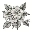 Hydrangea and the Azores tattoo design idea