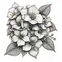 Hydrangea and the Azores tattoo design idea