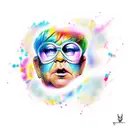 Elton John  tattoo design idea