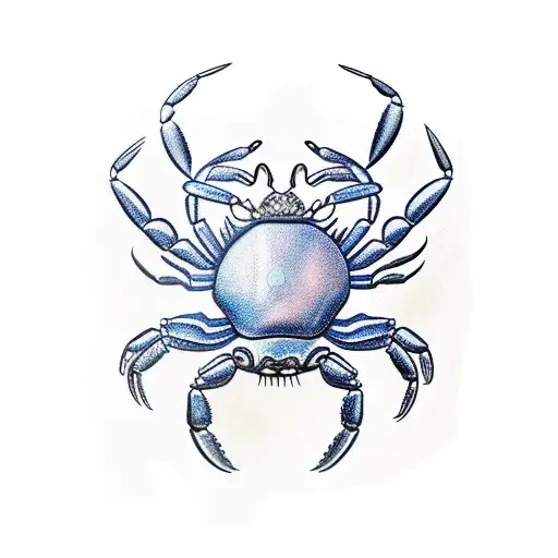 Zodiac Crab tattoo design idea