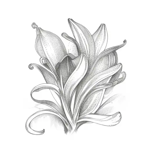 Lily of the Valley and raven tattoo design idea