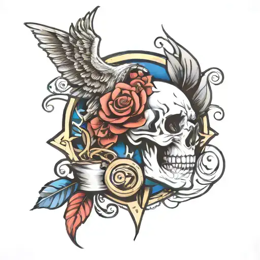 tags emblem tattoo design idea