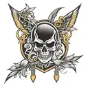 tags emblem tattoo design idea