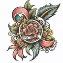ribbonworths emblem tattoo design idea