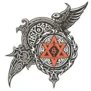 runic sigils on body tattoo design idea