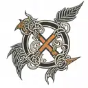 runic sigils on body tattoo design idea