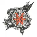 runic sigils on body tattoo design idea