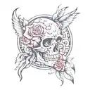 suicidal thoughts tattoo design idea