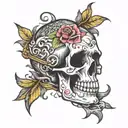 suicidal thoughts tattoo design idea