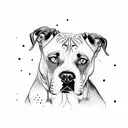 Perro Boxer, Perro Pitbull, Perro Beagle tattoo design idea