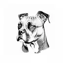 Perro Boxer, Perro Pitbull, Perro Beagle tattoo design idea