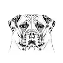Perro Boxer, Perro Pitbull, Perro Beagle tattoo design idea