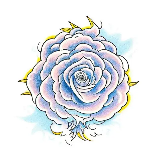 ave Phoenix con flores de colores  tattoo design idea