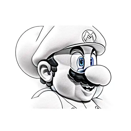 super mario tattoo design idea