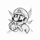 super mario tattoo design idea