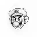 super mario tattoo design idea