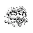 super mario tattoo design idea