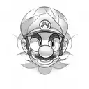 super mario tattoo design idea