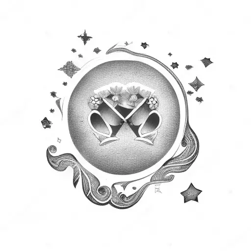 memory of own dead newborn, stars, Love, 17.10.2023 tattoo design idea