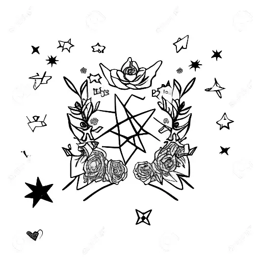 memory of own dead newborn, stars, Love, 17.10.2023 tattoo design idea