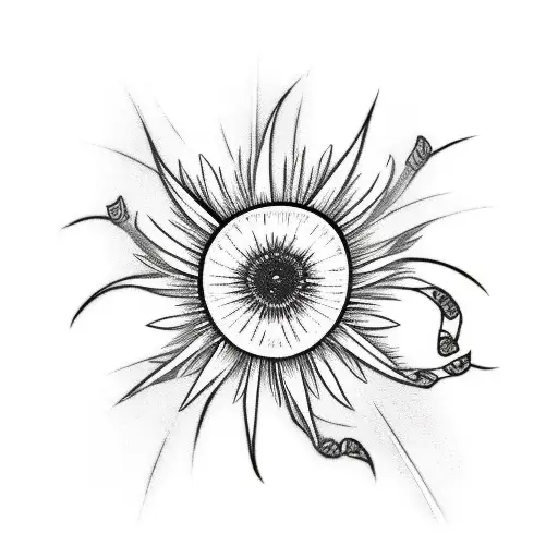 ichigo's blade from bleach anime with spider lily flower surrounding it tattoo design idea