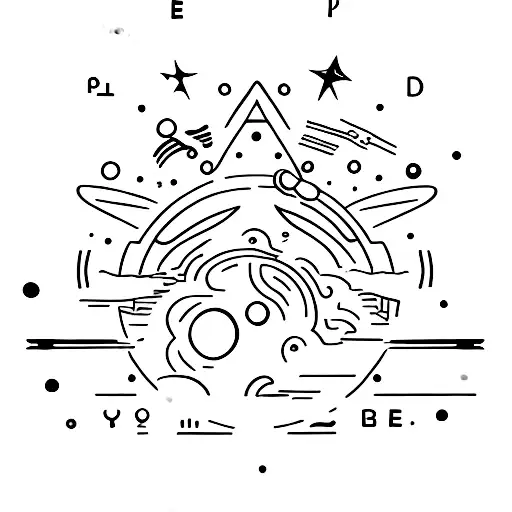 Pluto, Venus, balance, strength, moon glyph  tattoo design idea