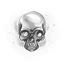 skull necklace tattoo design idea