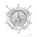 An investment graph forming the shape of a trident tattoo design idea