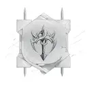 An investment graph forming the shape of a trident tattoo design idea