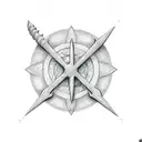 An investment graph forming the shape of a trident tattoo design idea