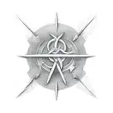 An investment graph forming the shape of a trident tattoo design idea