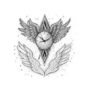 A running shoe with wings tattoo design idea