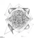 metatron's cube, 4 elementos tattoo design idea