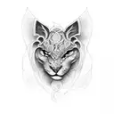 family, strength, protector tattoo design idea