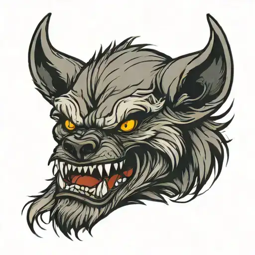 Werewolf is a boxer tattoo design idea