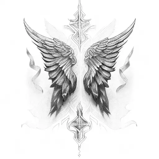 Valkyr Wings tattoo design idea